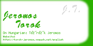 jeromos torok business card